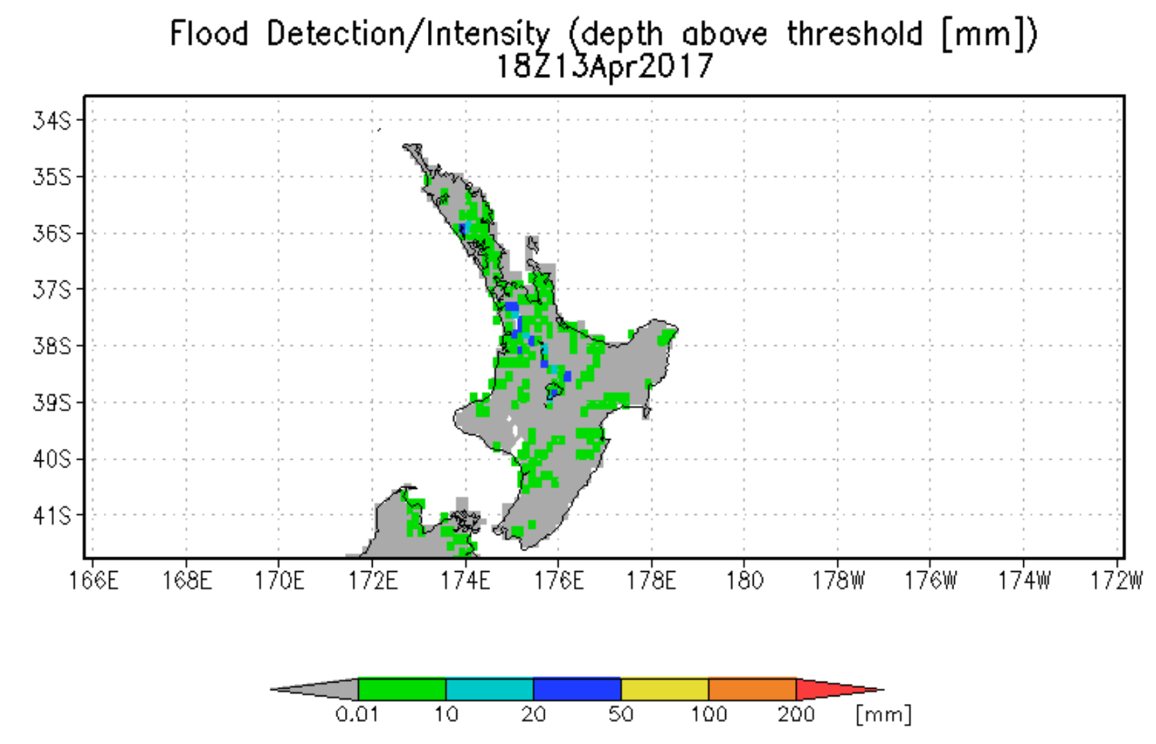 Flood Detection Intensity Graph 