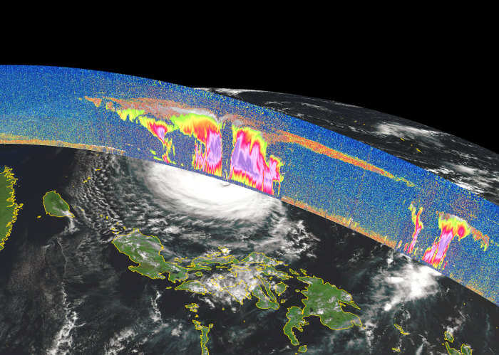 CALISP, Cloudsat Image of Typhoon Yutu's Vertical Structure