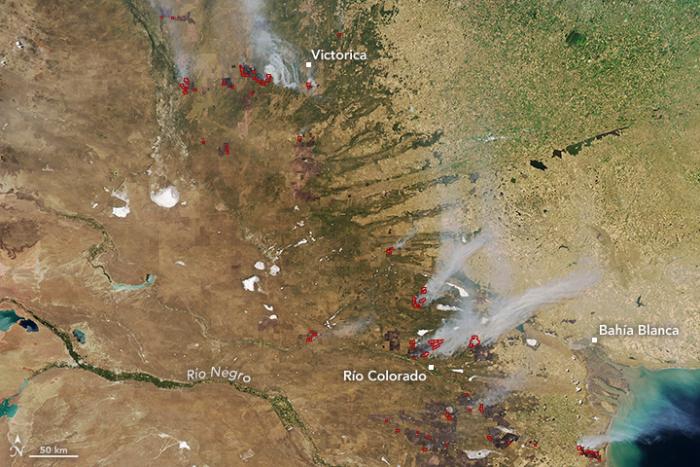 Image of NASA’s Aqua satellite acquired a wider view of the fires
