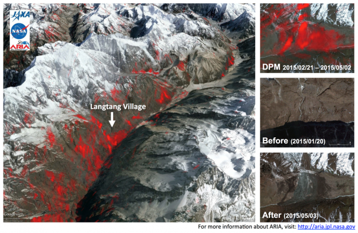 Image of Langtang Village - before and after the earthquake