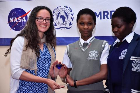 image of African students accepting award
