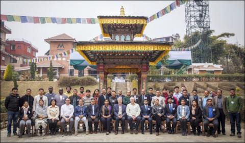 Group photo of SAR Workshop participants at ICIMOD,Kathmandu, Nepal, February 12 - 16, 2018  
