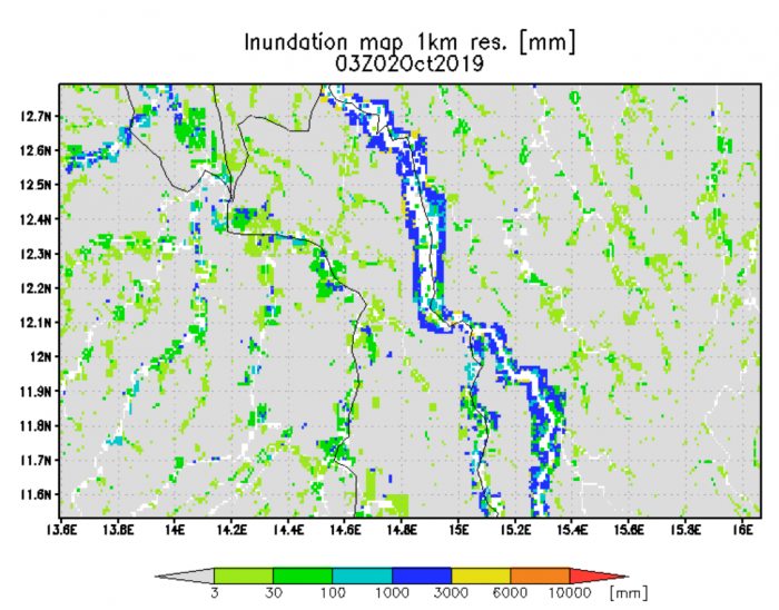 Streamflow and Inundation Maps for 2019 Flooding in Cameroon