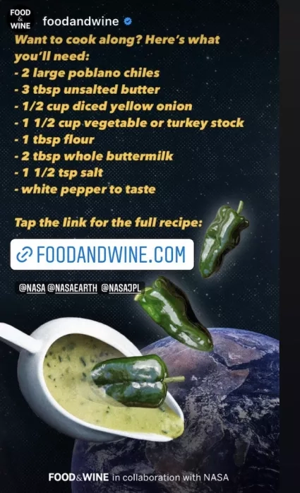 recipe of gravy using peppers in a graphic