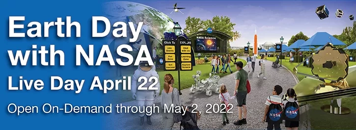 graphic showing Earth Day virtual exhibit