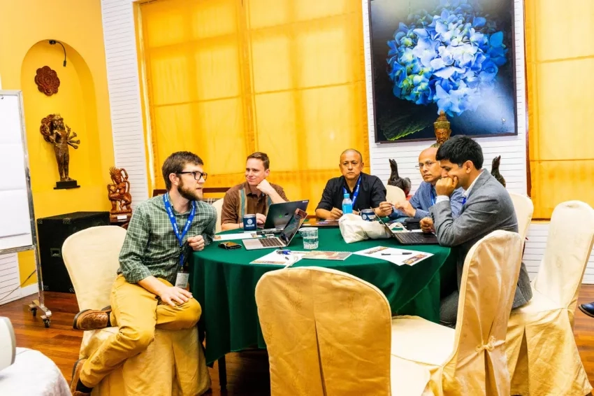 SERVIR Hindu Kush Himalaya and Science Coordination Office team members at a regional breakout session.