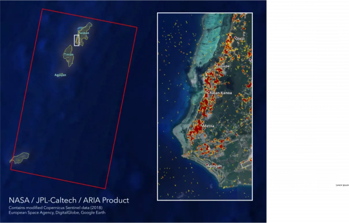 ARIA Damage Proxy Map of the Devastating Damage From Super Typhoon Yutu