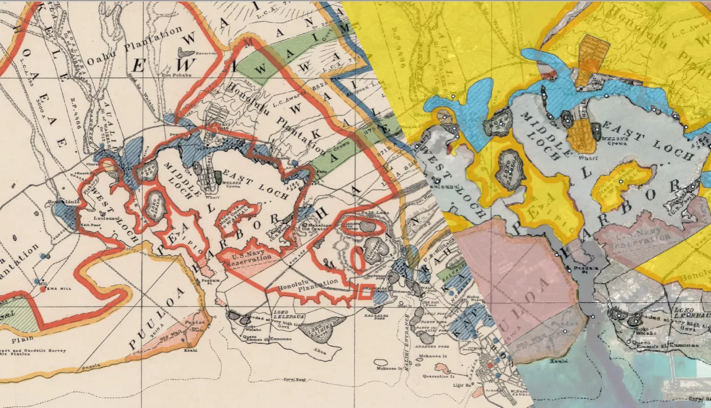 Historic map of the Harbor used in this study.