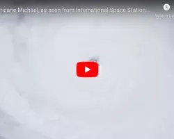 Screenshot of Hurricane Michael, as seen from International Space Station, 10/10/18 video