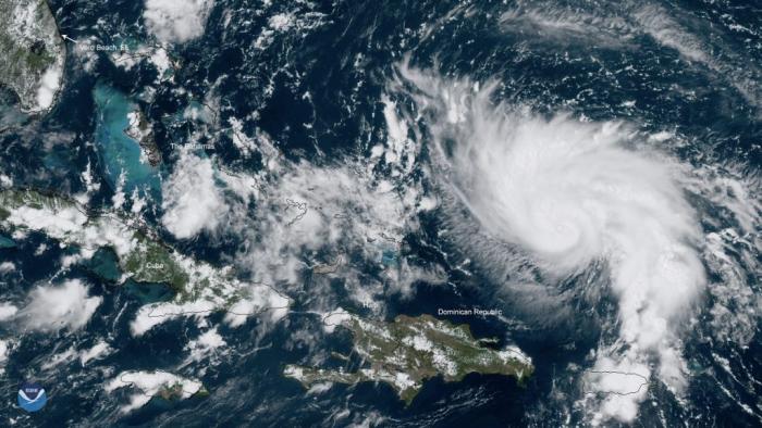 Satellite view of Hurricane Dorian on Thursday, Aug. 29. (Credit: NOAA Environmental Visualization Laboratory)