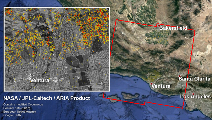 Satellite image of Damage in the Southern CA Wildfires Mapped by NASA