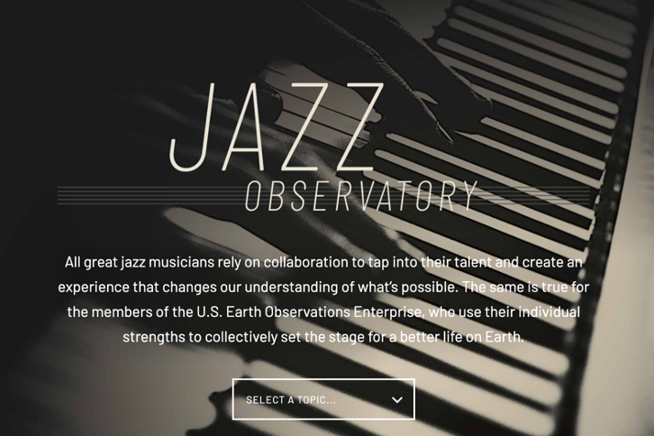 screenshot of the Jazz Observatory website
