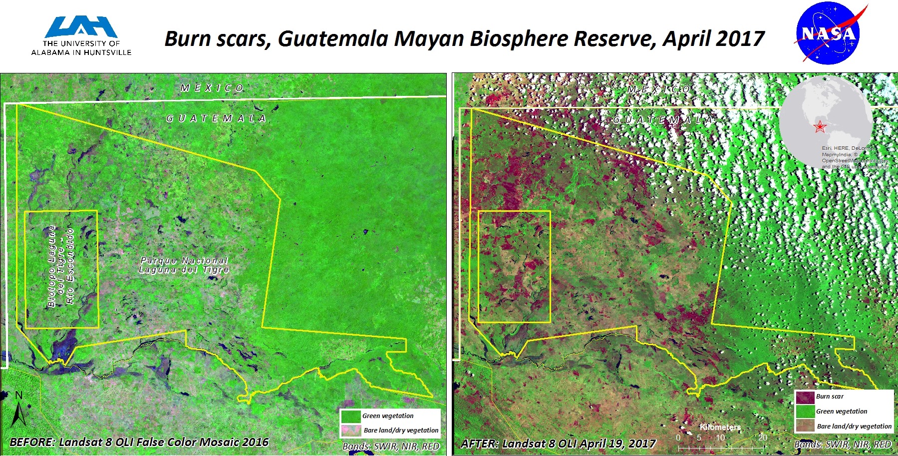 Image of Burn Scars from Guatemala Fires