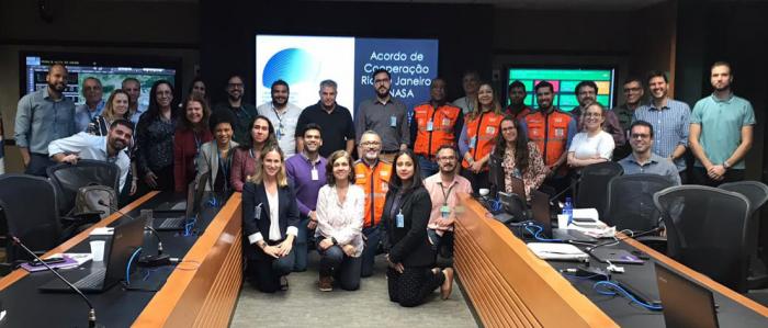 The attendees of NASA’s 2019 Disaster Risk Reduction Workshop in Rio.