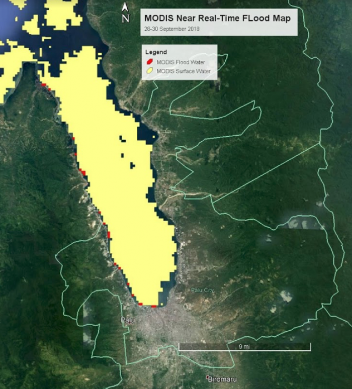 Graphic of flood map to detect flooding in Indonesia