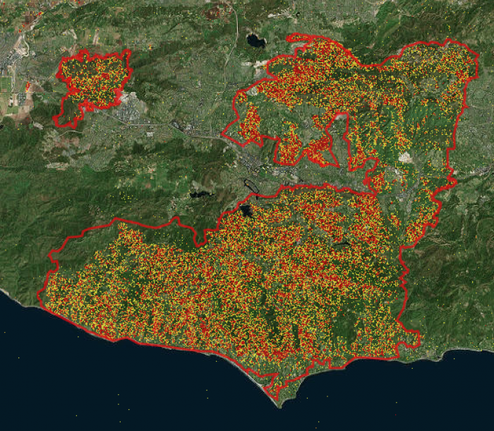 Image of Woolsey Fire Damage Proxy Map