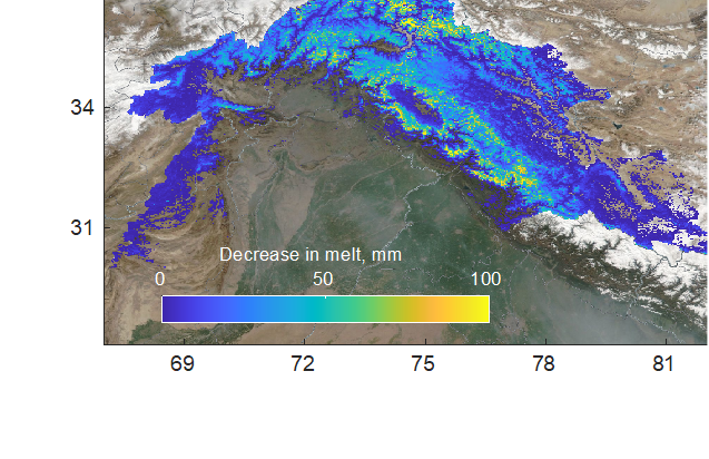 Snow melt map