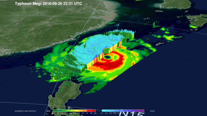 Radar image of Super Typhoon Meranti, Typhoon Megi