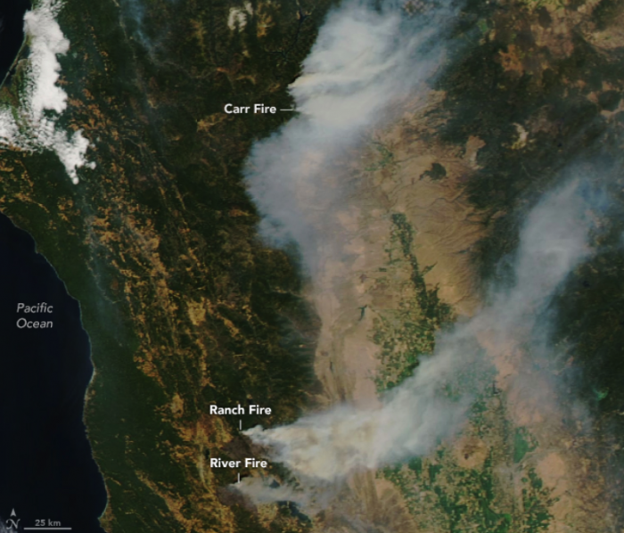 Image of Carr Fire and Mendocino Complex