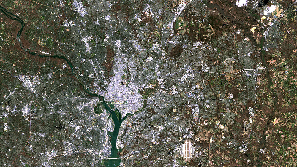 Satellite image of Washington, DC
