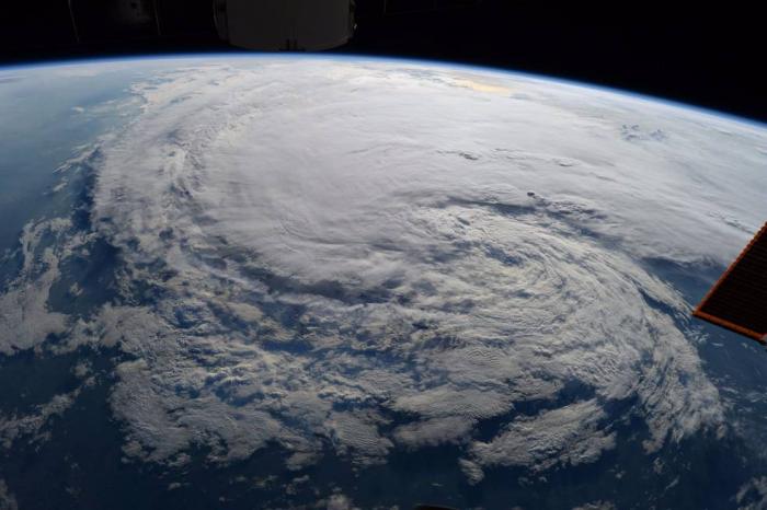 Photo of Tropical Storm Harvey taken by astronaut Randy Bresnik from the International Space Station