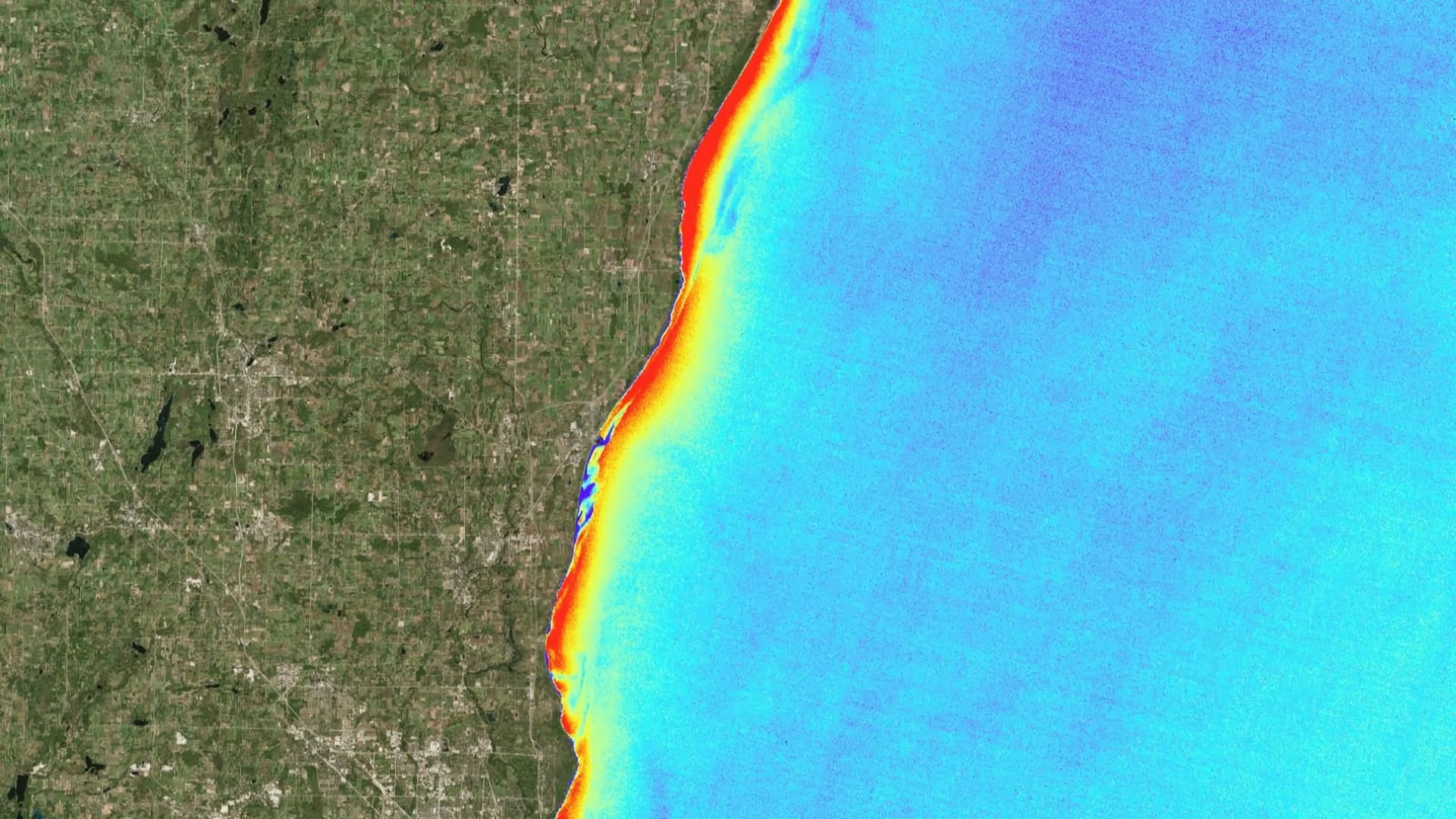 Utilizing Multispectral Satellite Imagery to Monitor and Predict the Displacement of Cladophora along the Milwaukee County Shoreline