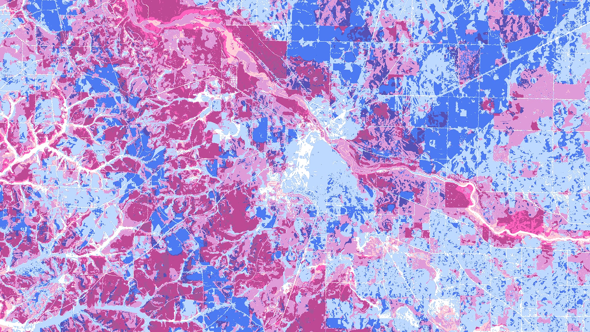 Solar insolation levels collected by Terra/Aqua Clouds and the Earth's Radiant Energy System (CERES) in 2019 were used as inputs for solar suitability and environmental sensitivity conflict maps to inform solar developers of overlap between areas desirable for solar farms and nearly threatened species habitats. The darkest magenta designates the most environmentally sensitive areas, the darkest shade of blue indicates the highest level of solar suitability, while levels of conflict are shown in shades of purple.   Keywords: LUCIS, CERES, Solar Energy, Georgia, Samantha Trust​
