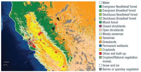 map of California fields