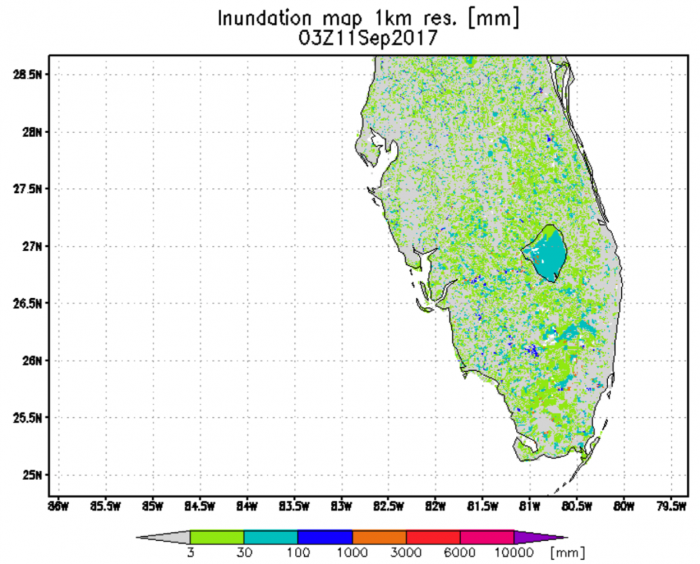 image of inundation map of Florida.