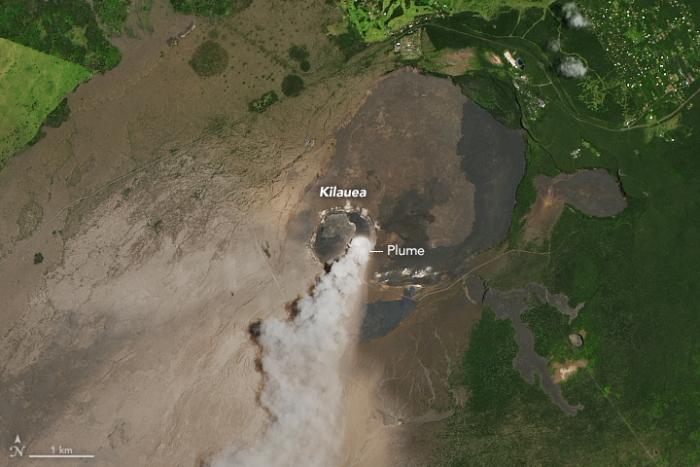 Image of Kilauea volcano plume.