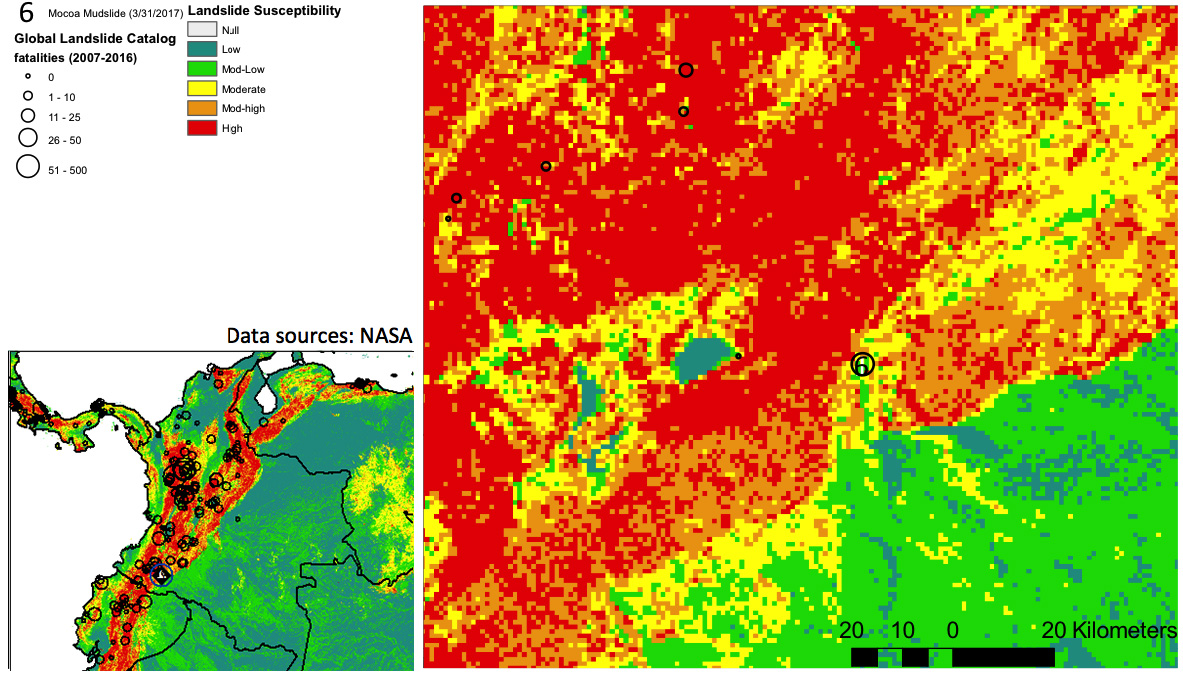 Image of Global Landslide Susceptibility map