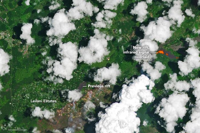 Image of Kilauea Eruption via Landstat 8 OLI