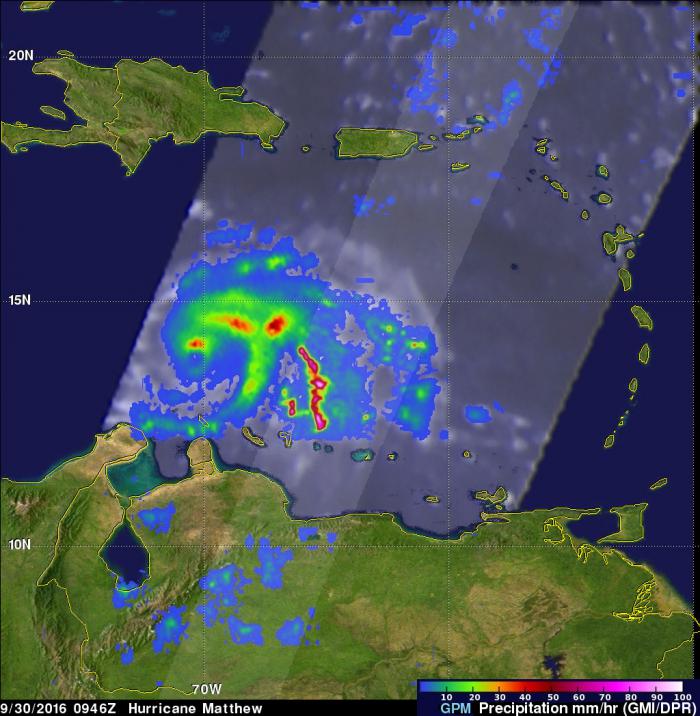 Radar image of Hurricane Matthew 9/30/2016