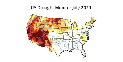 US Drought Monitor Map July 2021