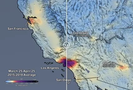 image of California representing air pollution