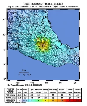 central Mexico earthquake