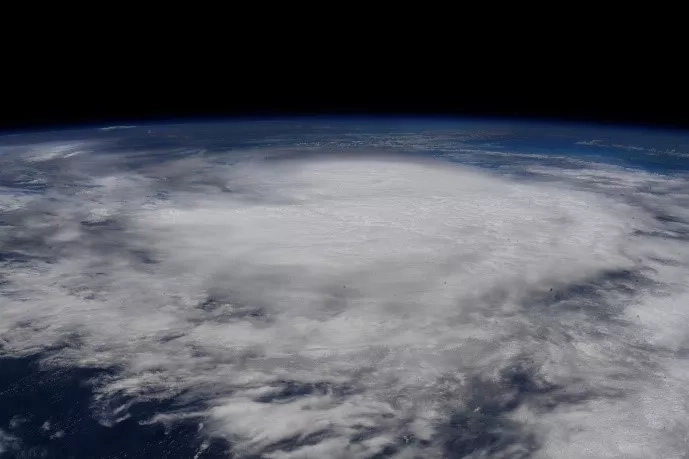 Hurricane Isaias traveling northwest between Cuba and the Bahamas on Friday, July 31, 2020, as seen from the International Space Station. Credits: NASA/Astronaut Col. Doug Hurley
