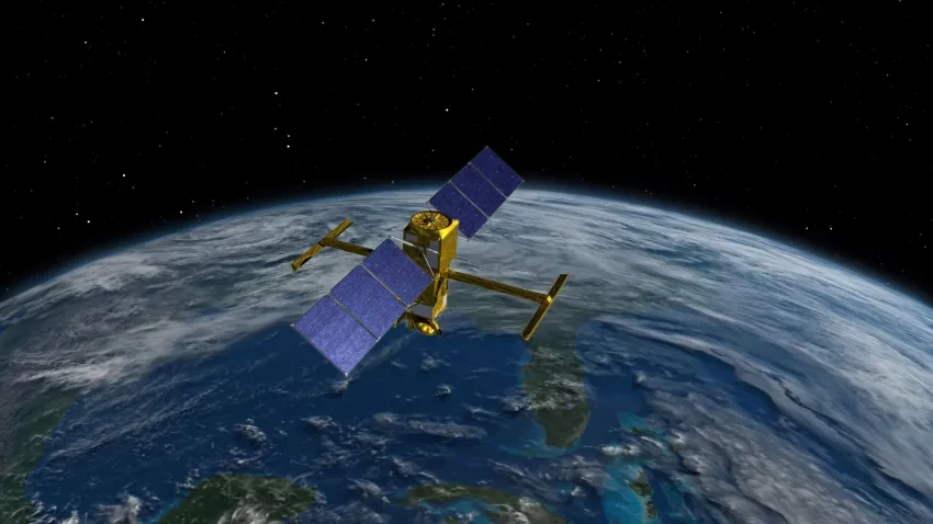 Artist's rendition of the SWOT satellite