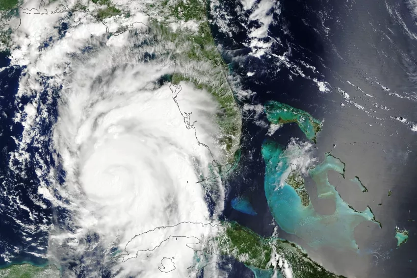 The Moderate Resolution Imaging Spectroradiometer (MODIS) on NASA’s Terra satellite acquired this image of Idalia around 11:35 a.m. Eastern Time on Aug. 29. At this time, Idalia was moving north, and the National Hurricane Center (NHC) reported wind speeds of about 85 miles (135 kilometers) per hour. Credits: NASA Earth Observatory