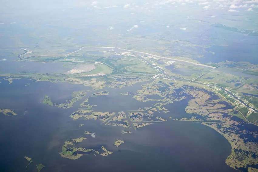 The Mississippi River Delta south of New Orleans