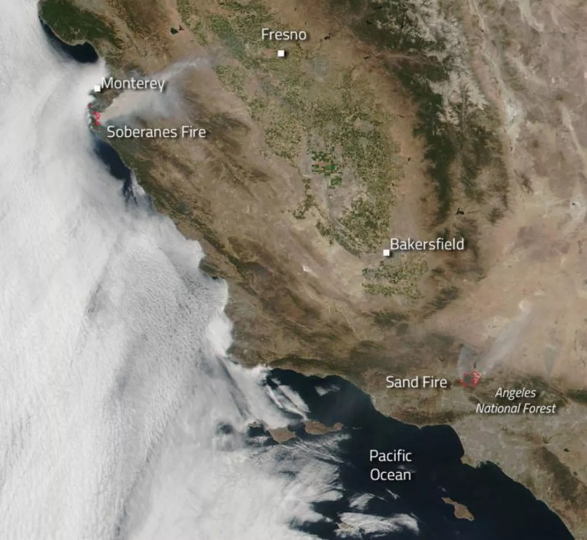 Image of Sand and Soberanes fires
