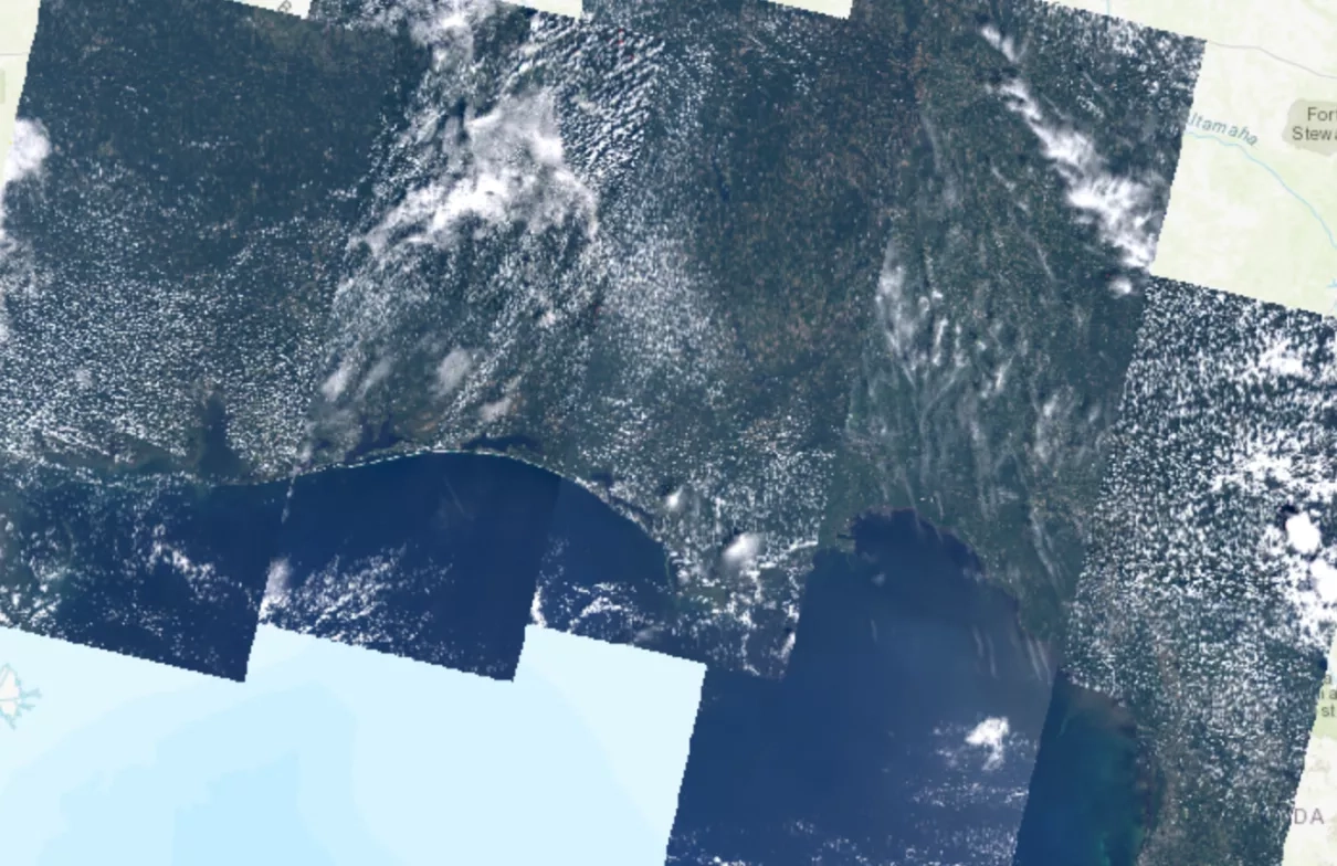 Image of Landsat Imagery from Hurricane 