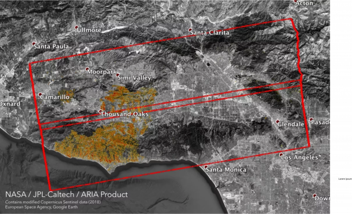 ARIA Proxy Map of Woolsey Fire