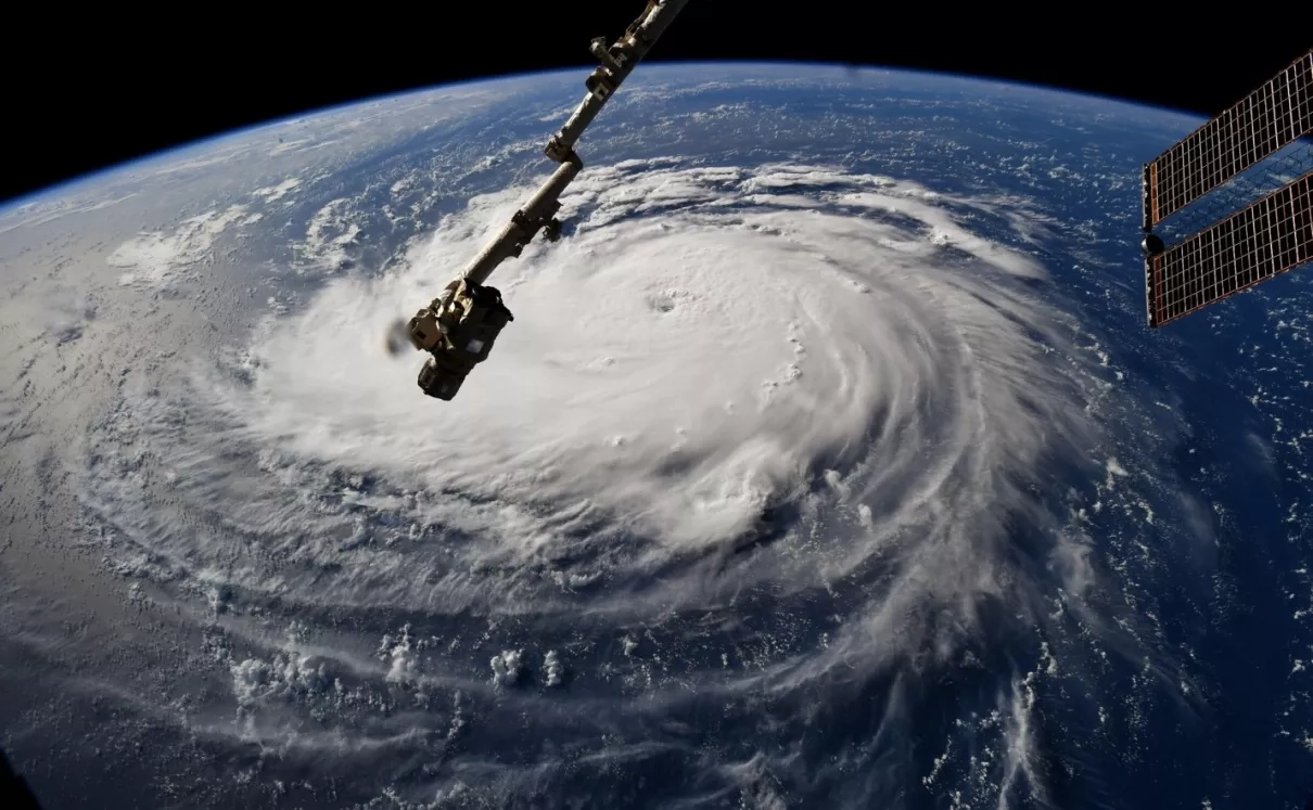 Astronaut Ricky Arnold captured this view of Hurricane Florence on Sept. 10, 2018, as it churned in the Atlantic headed for the U.S. East Coast. Credit: NASA/Ricky Arnold 