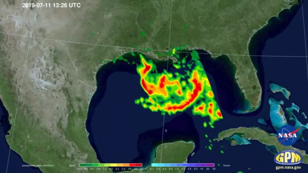 Image shows rainfall rates collected by GPM’s Microwave Imager