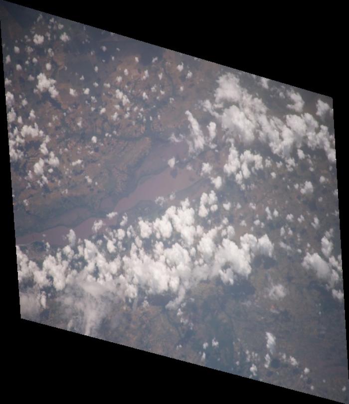 Images was taken by astronauts onboard the International Space Station on August 9st, 2017 of the Venezuela flood.