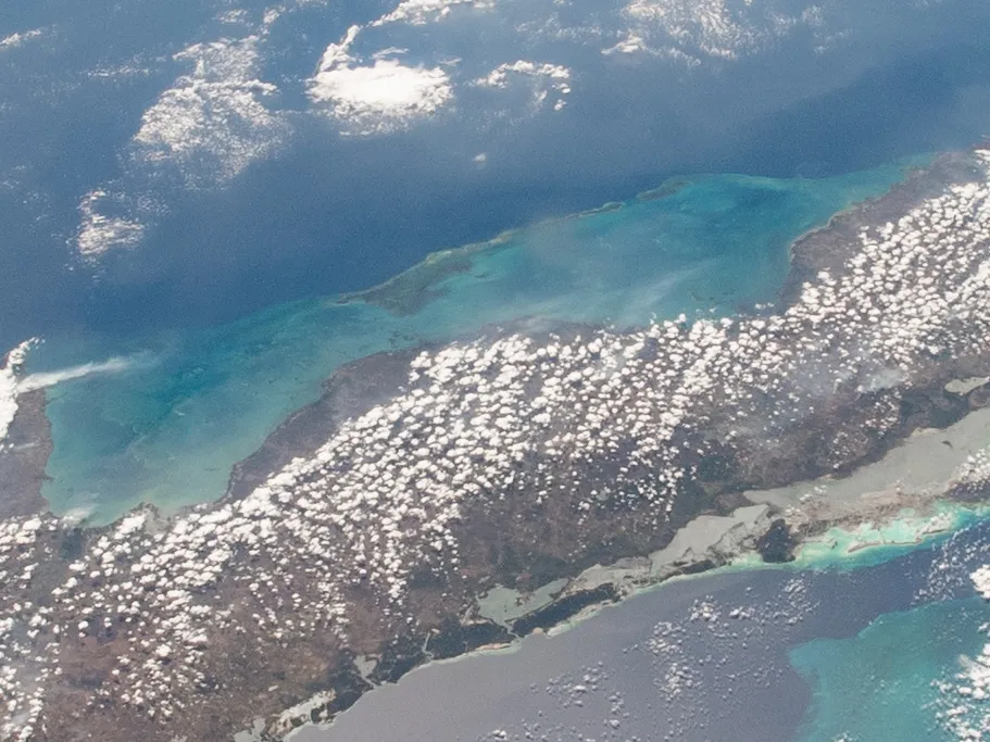 Photo of the Caribbean taken by astronauts aboard the International Space Station.