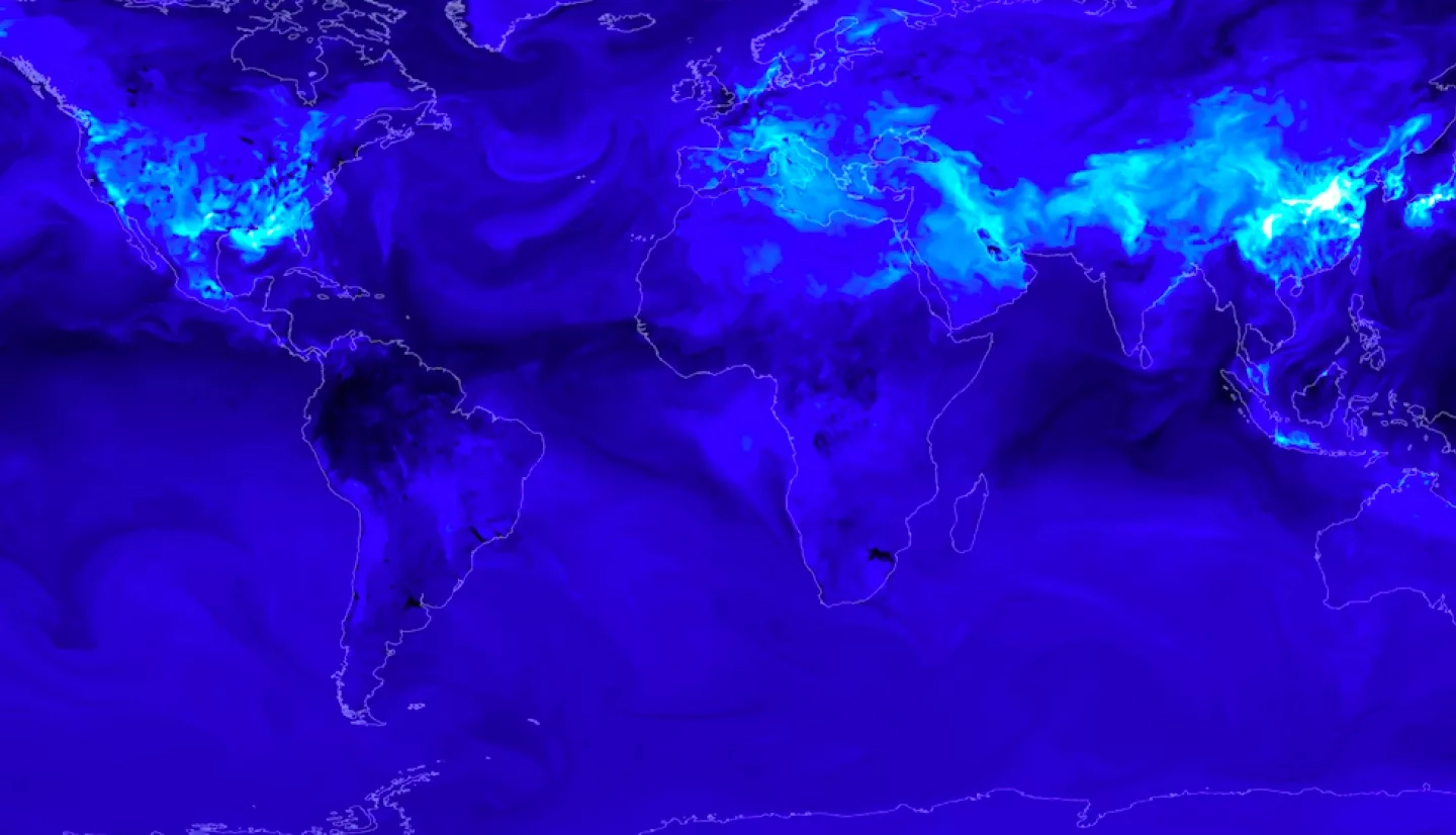 Data visualization of worldwide ozone.