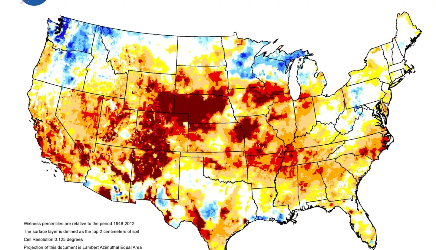Soil Moisture Drought Indicator map