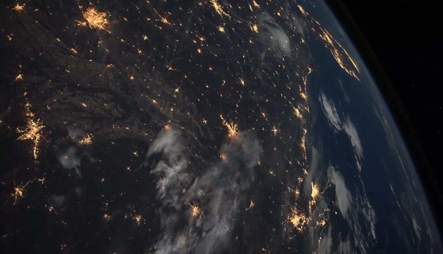 Earth at night from space